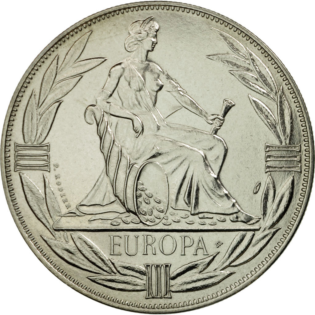 Francia, medaglia, Ecu Europa, Europe Assise, 1980, Rodier, FDC, Rame-nichel