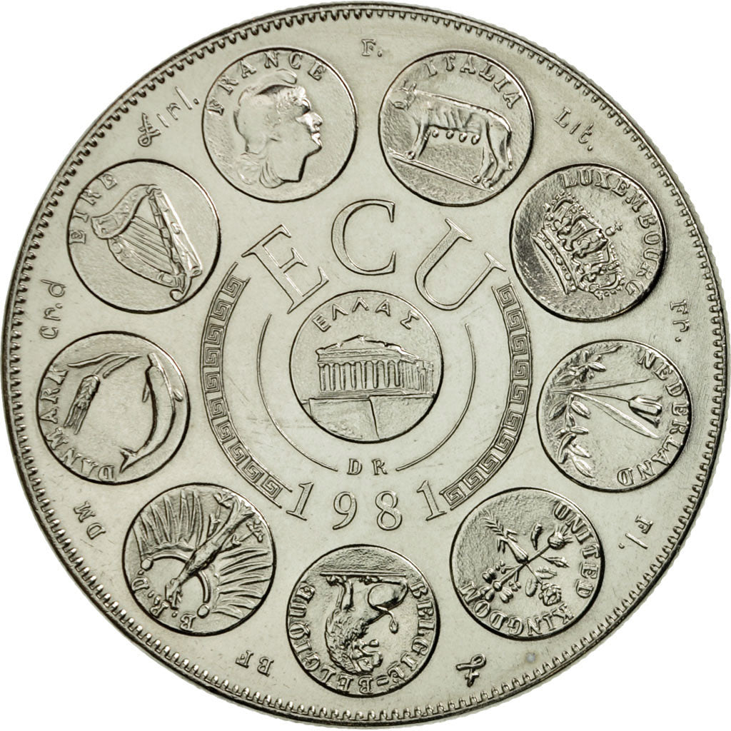 Frankreich, Medaille, Ecu Europa, Europe Assise, 1981, Rodier, STGL