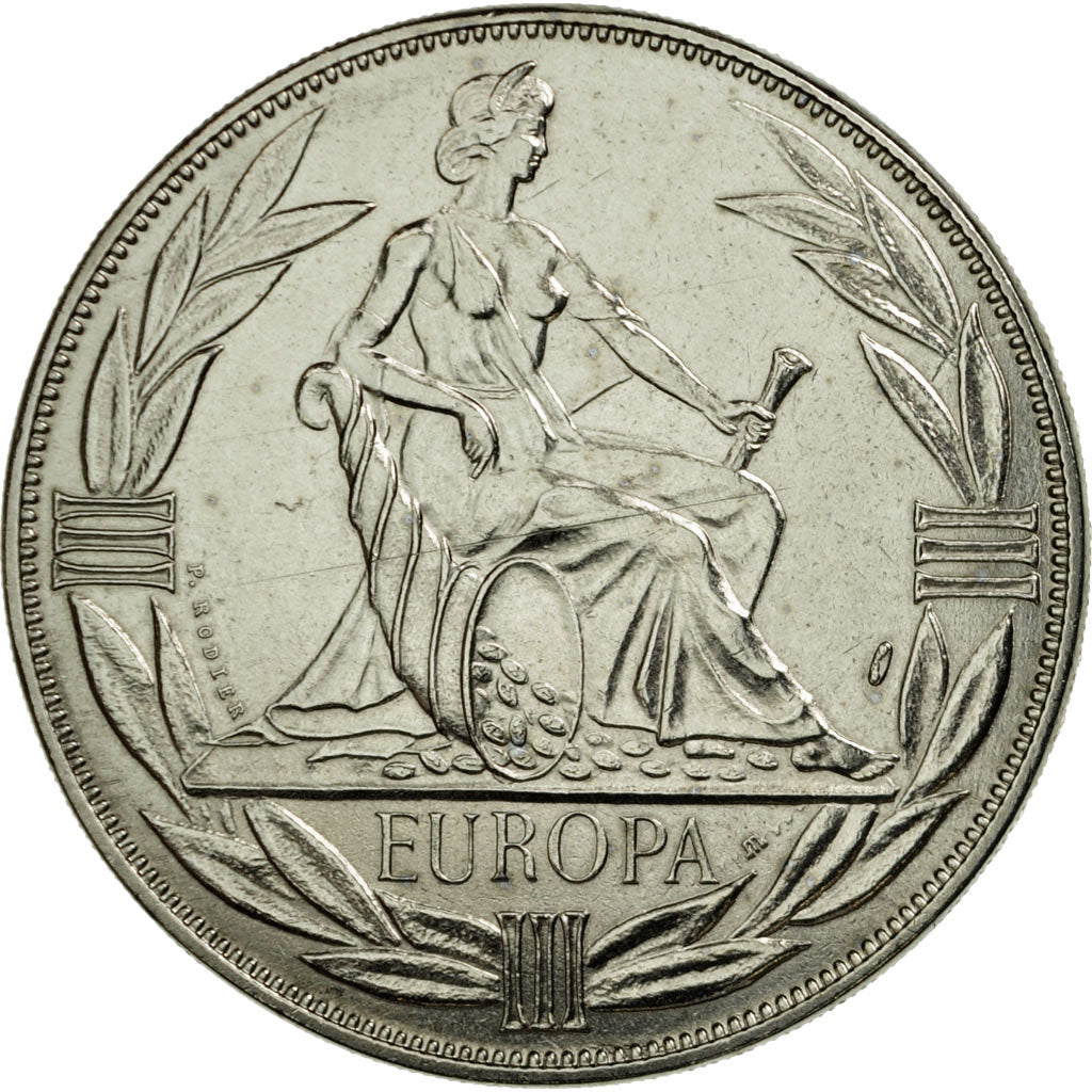 France, Medal, Ecu Europa, Europe Assise, 1983, Rodier, MS(65-70), Copper-nickel