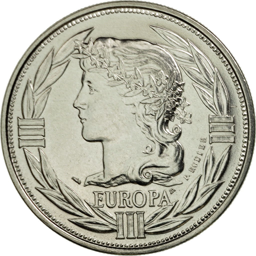 Francja, Medal, Ecu Europa, Marianne, 1993, Rodier, MS(65-70), Miedź-Nikiel