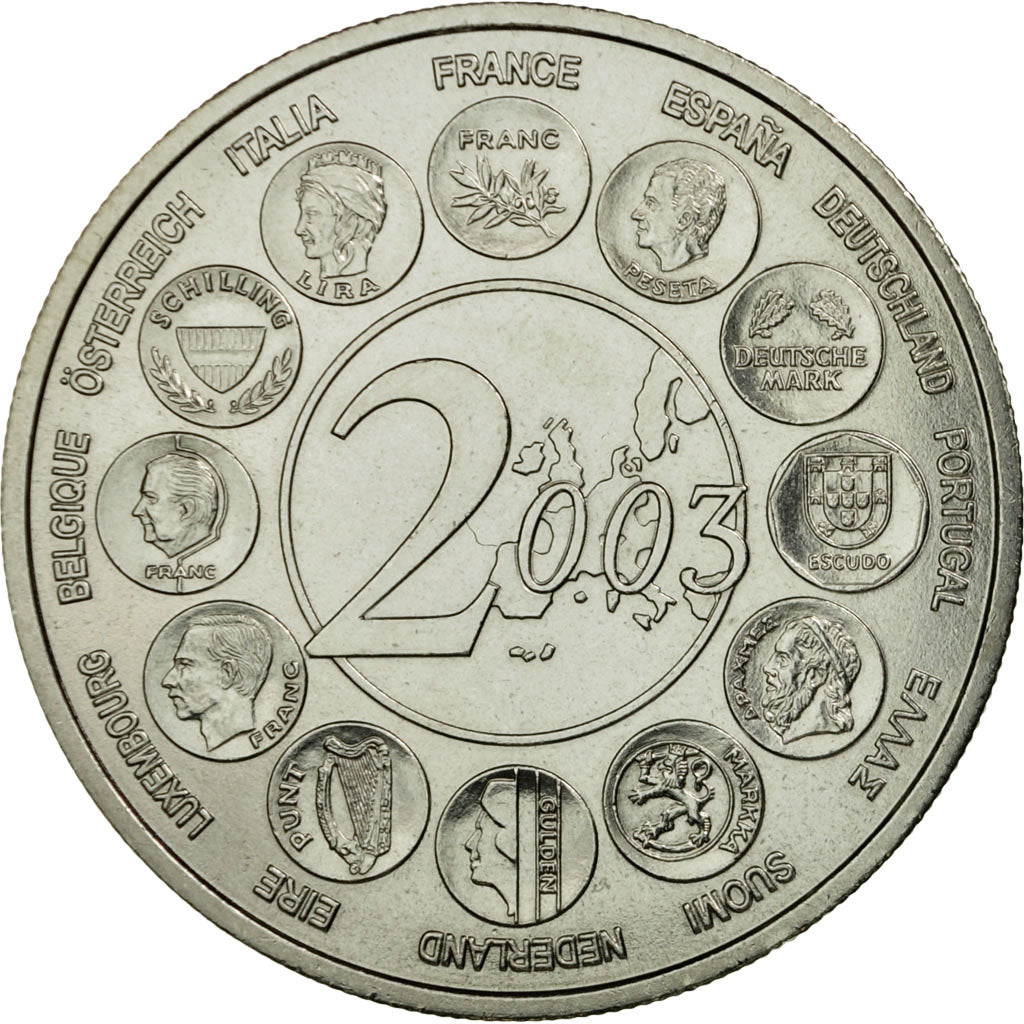 France, Medal, L'Europe des 15, essai, 2003, MS(65-70), Copper-nickel