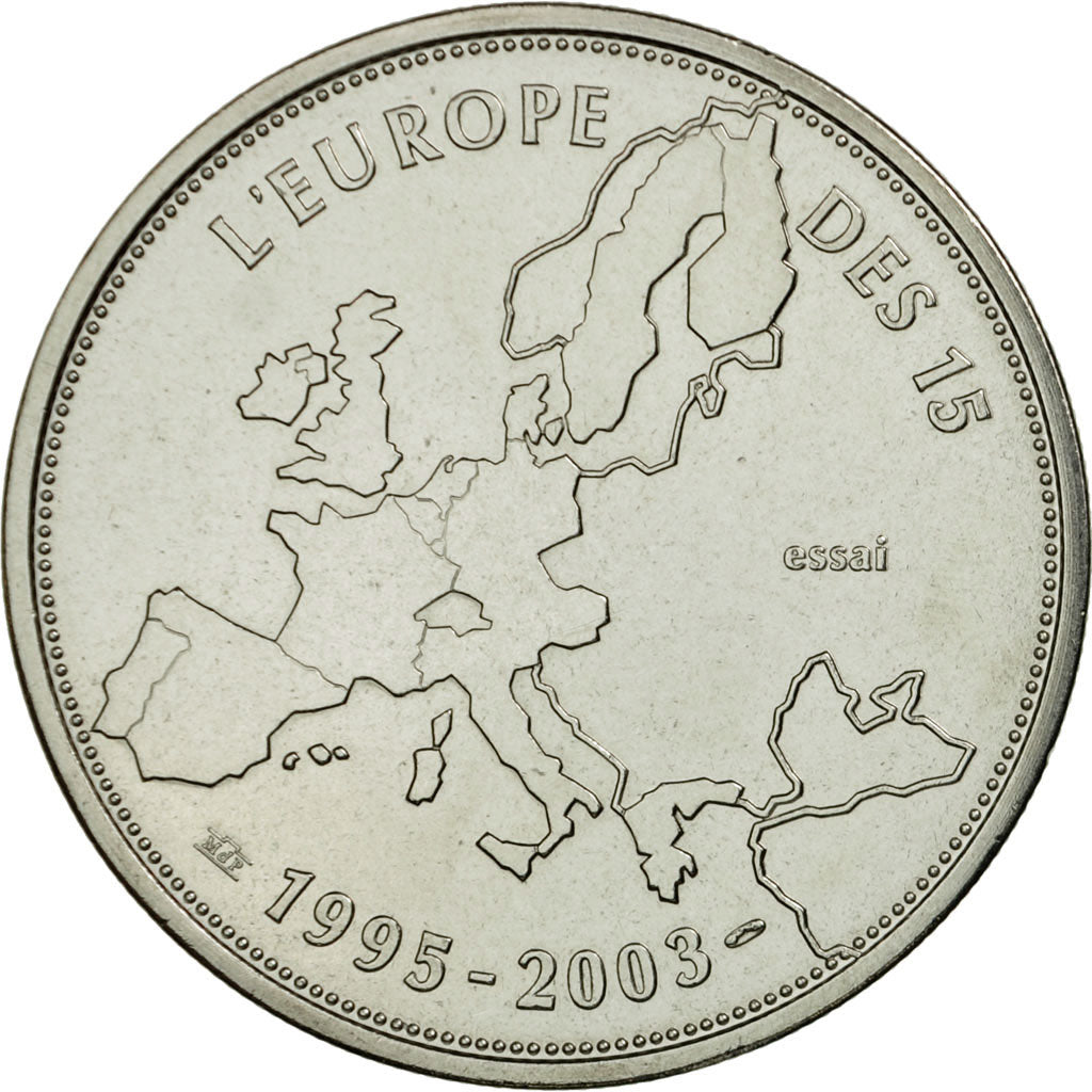 France, Medal, L'Europe des 15, essai, 2003, MS(65-70), Copper-nickel