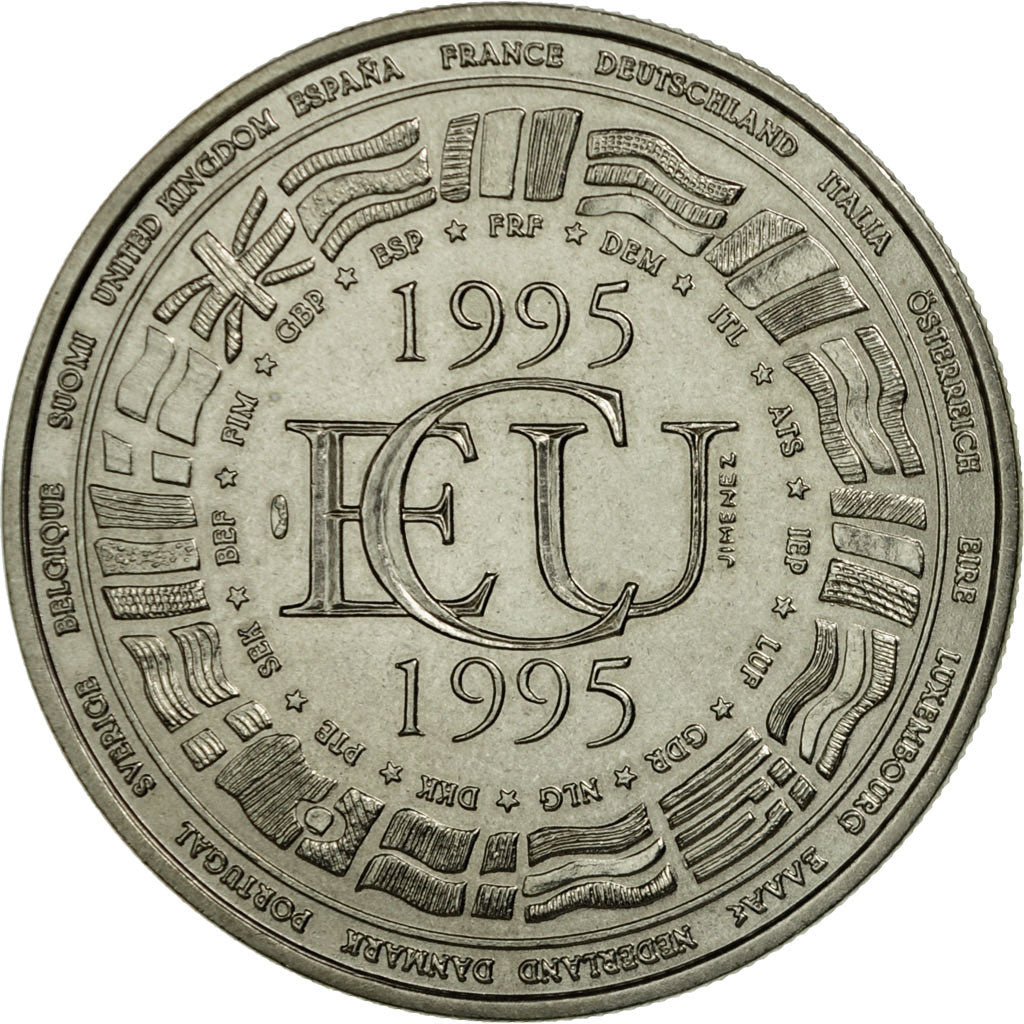 Francia, medaglia, Ecu Europa, 1995, Jimenez, FDC, Rame-nichel
