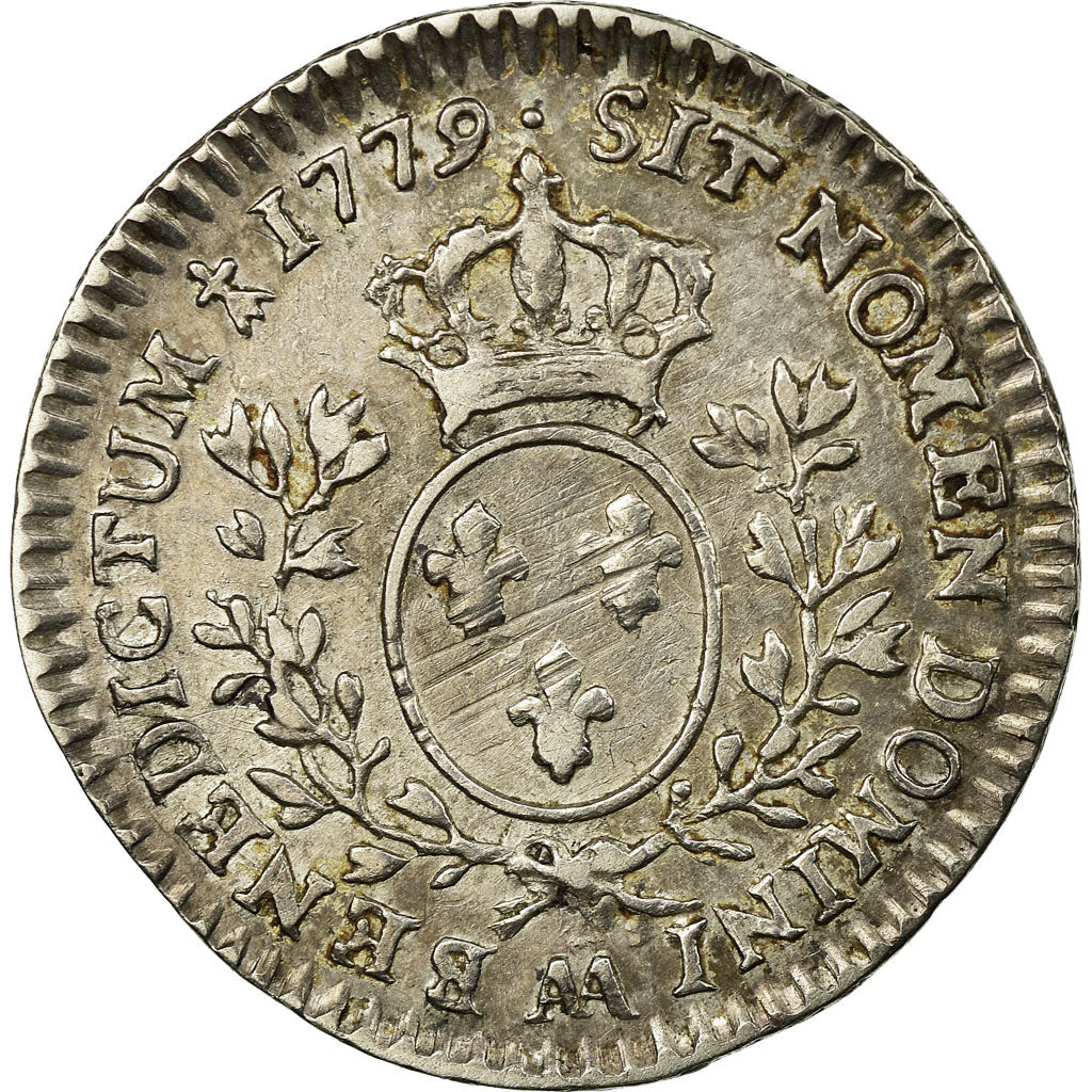 Coin, France, Louis XVI, 1/10 Écu, 12 Sols, 1/10 ECU, 1779, Metz, AU(50-53)