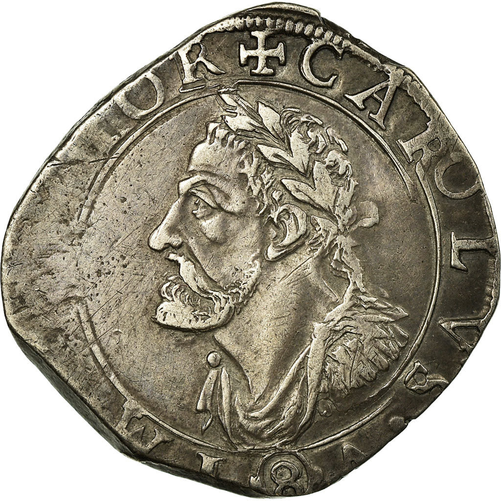 Ville libre de Besançon, Teston immobilisé au nom de Charles Quint, 1623, Argent