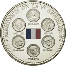 France, Medal, Les Présidents de la Vème République, MS(65-70), Copper-nickel