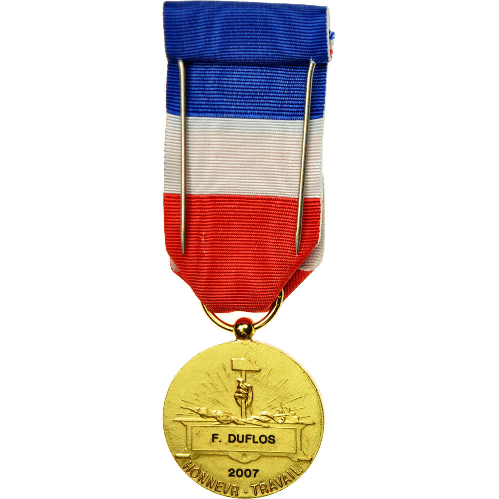 Frankreich, Médaille d'honneur du travail, Medaille, 2007, Uncirculated, Gilt