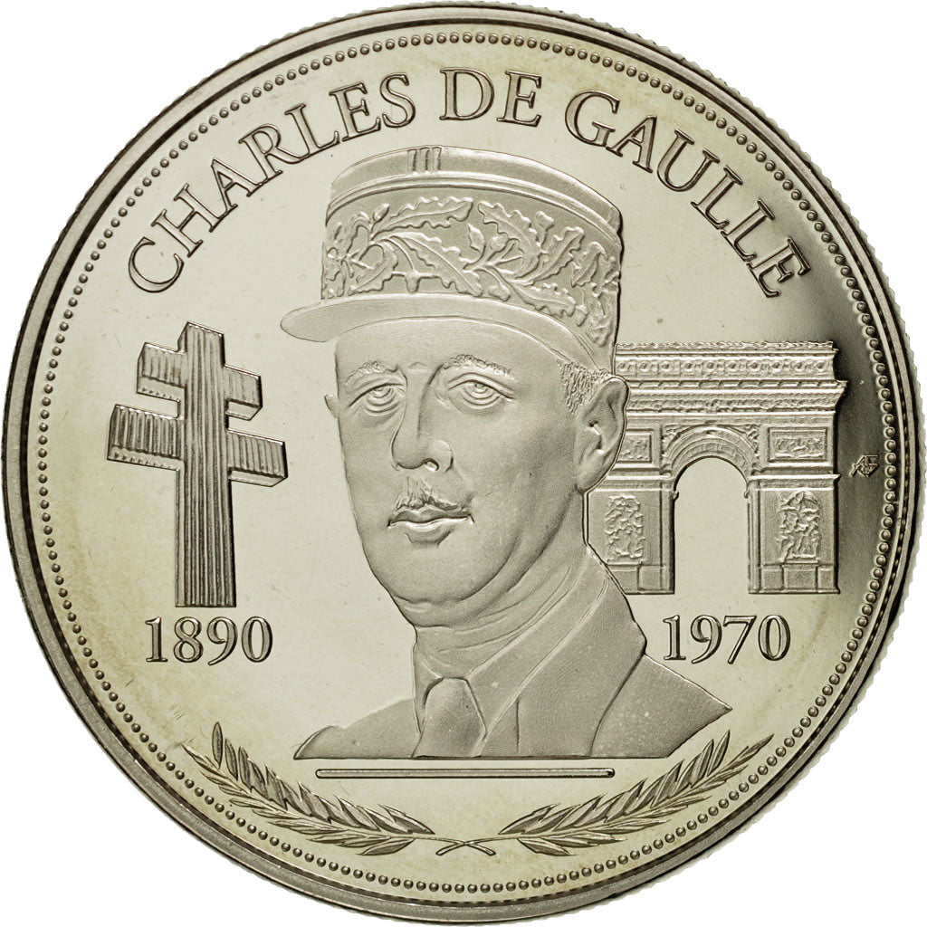 France, Medal, Vème République, Charles De Gaulle, MS(65-70), Copper-nickel