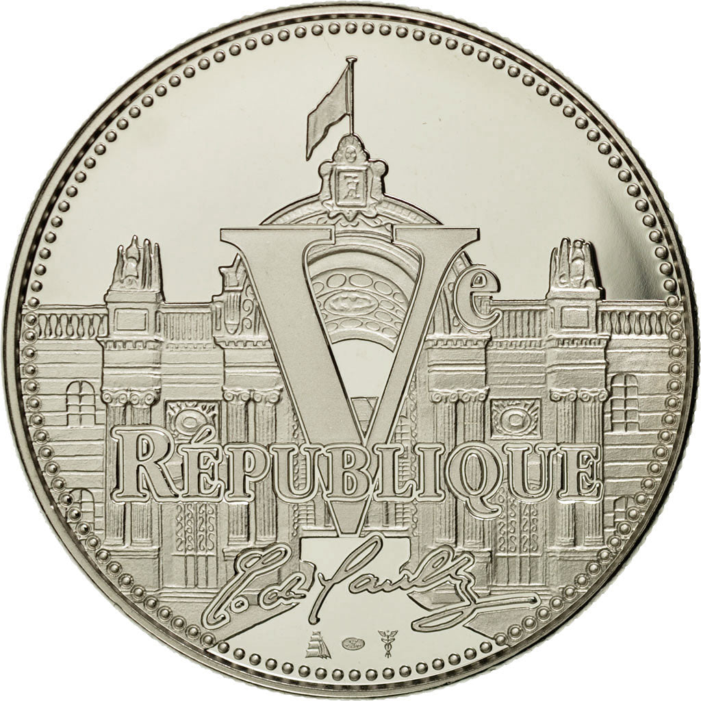 Francia, medaglia, Vème République, Yvonne De Gaulle, FDC, Rame-nichel