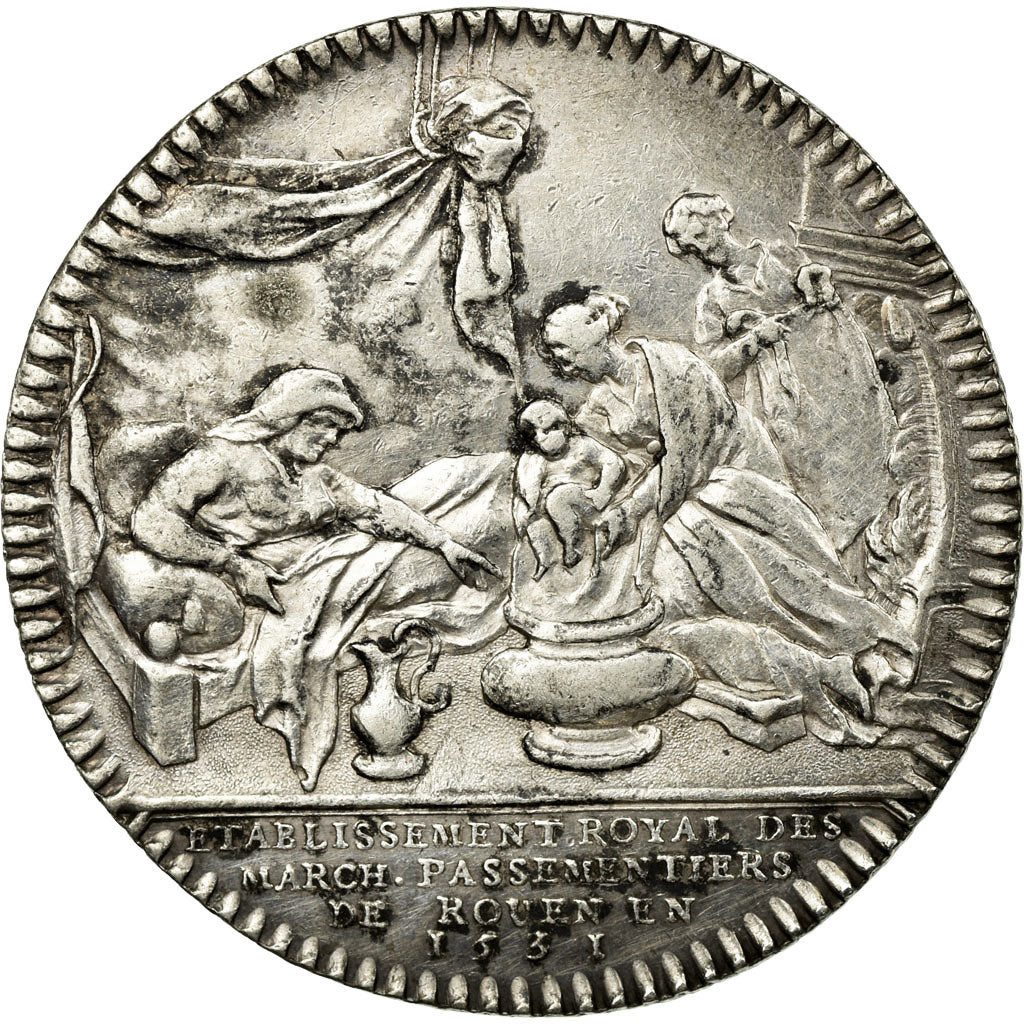 Frankreich, Token, Louis XV, Corporations, Marchands Passementiers de Rouen