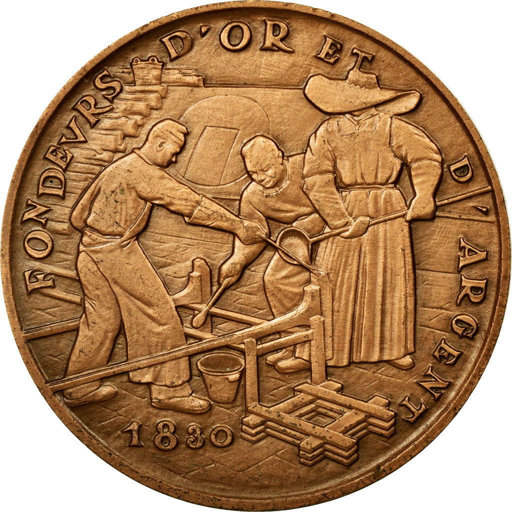 France, Medal, Souvenir d'une visite à la Monnaie, Paris, MS(60-62), Bronze
