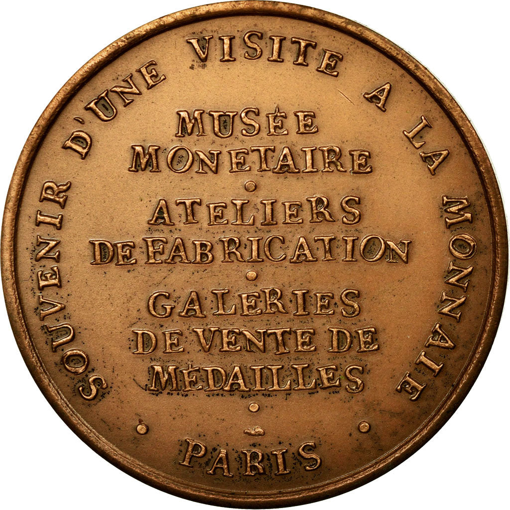 France, Medal, Souvenir d'une visite à la Monnaie, Paris, MS(60-62), Bronze