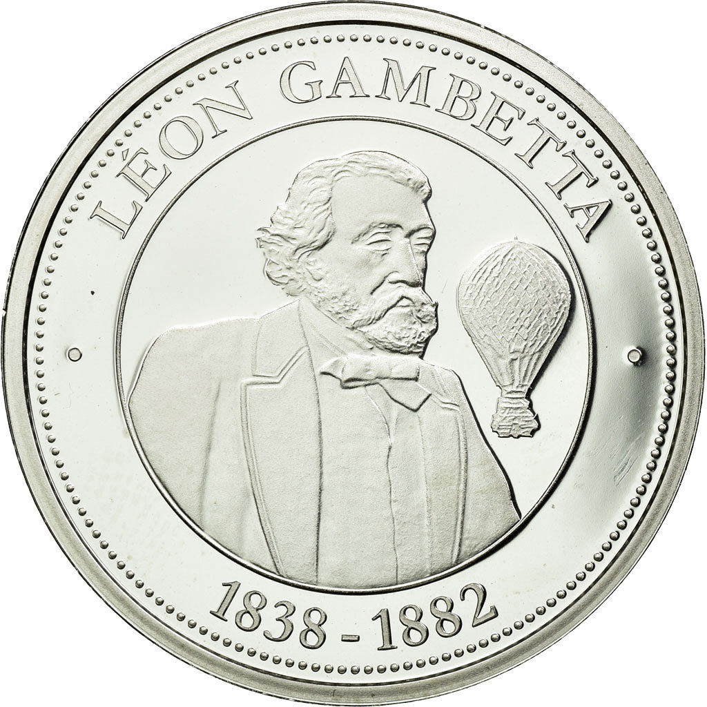 Frankreich, Medaille, Collection Panthéon, Léon Gambetta, STGL, Silber