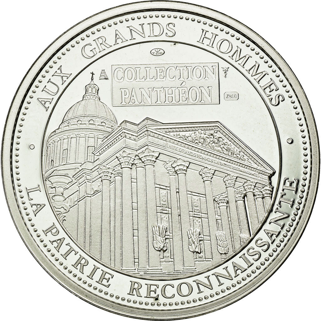 France, Médaille, Collection Panthéon, Émile Zola, FDC, Argent