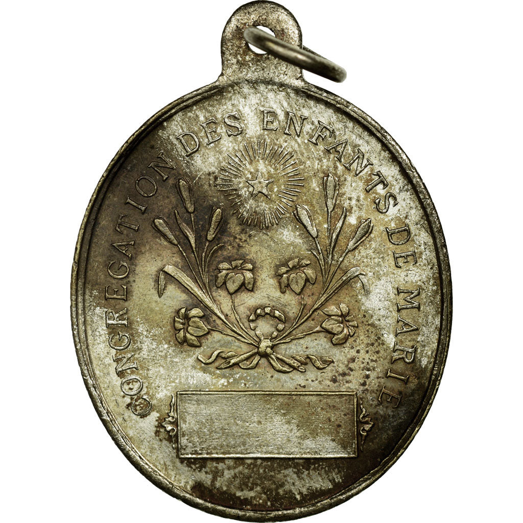 France, Medal, Congrégation des enfants de Marie, AU(50-53), Silvered bronze