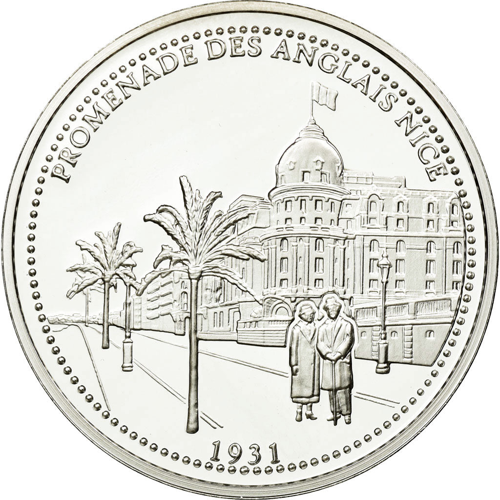 France, Médaille, La Promenade des Anglais, Nice, FDC, Argent
