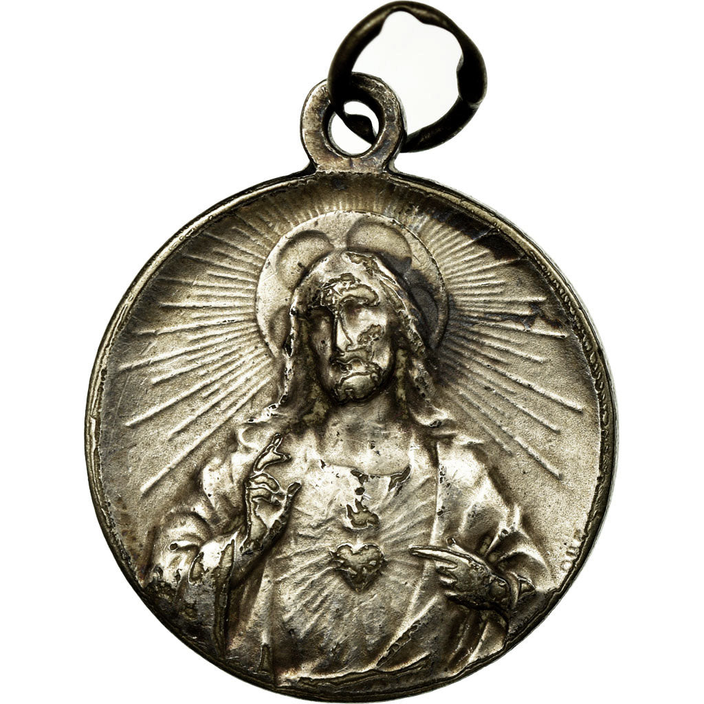 France, Médaille, Religion, Virgo Carmeli, TTB, Silvered bronze