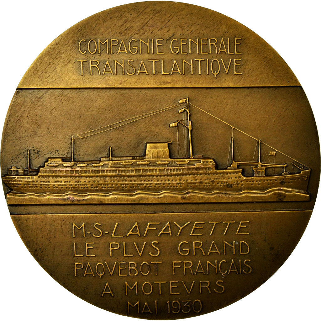France, Médaille, Compagnie Générale Transatlantique, Paquebot Lafayette