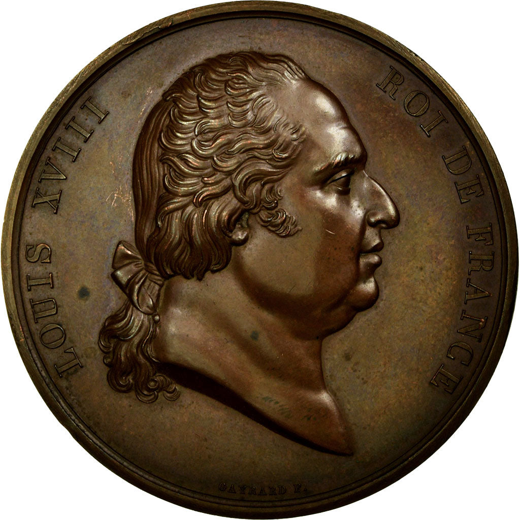 France, Medal, Louis XVIII, Aux Arts Utiles, Encouragements à l'Industrie
