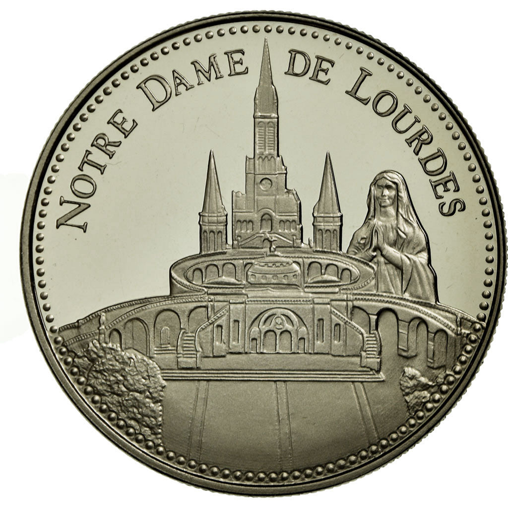 France, Medal, Notre Dame de Lourdes, MS(65-70), Copper-nickel