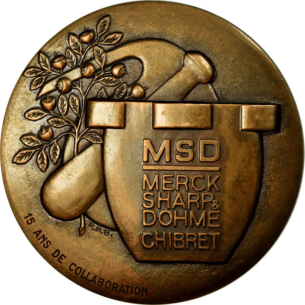 France, Médaille, Hygieia, Laboratoires M.S.D-Chibret, 1978, Bronze, SUP, Baron