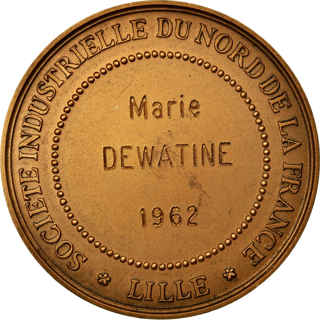 France, Medal, Société Industrielle du Nord de la France, 1962, Brenet