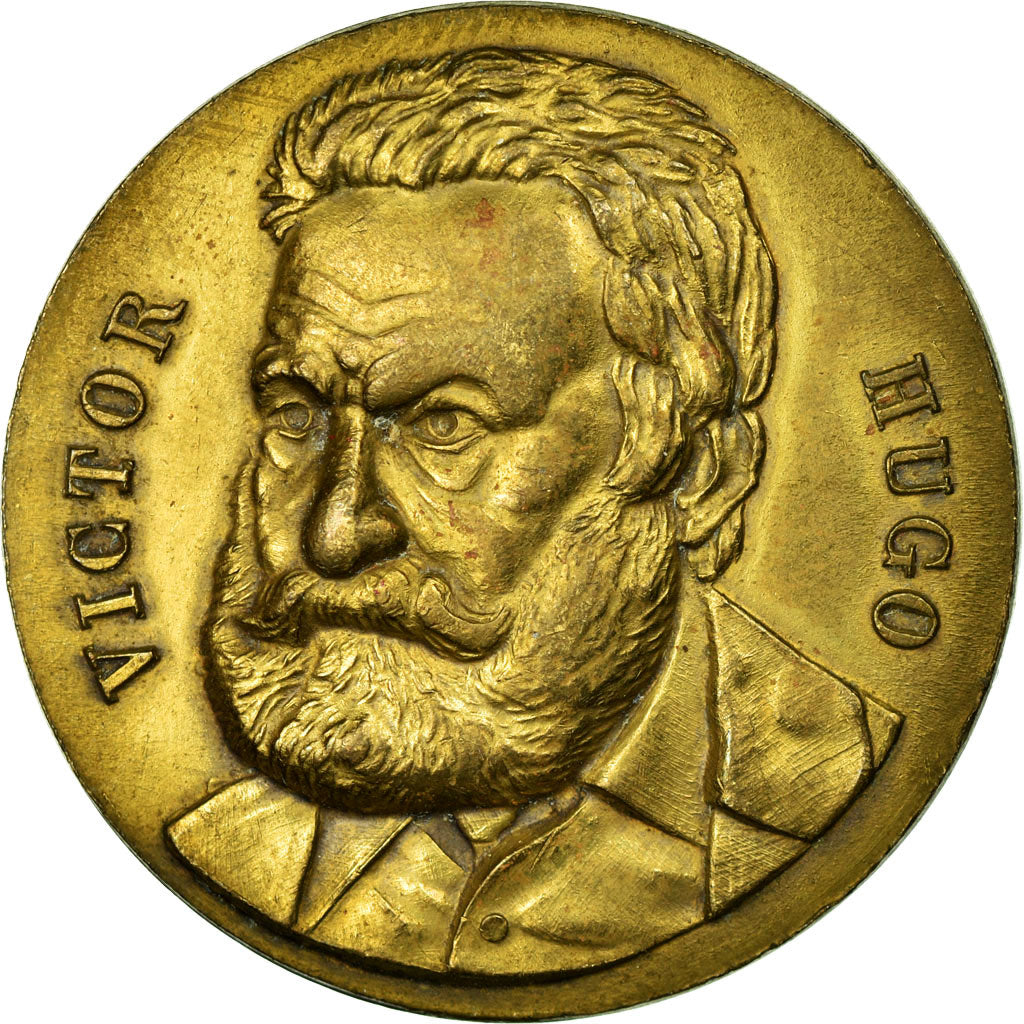 France, Medal, Victor Hugo, AU(50-53), Gilt Bronze