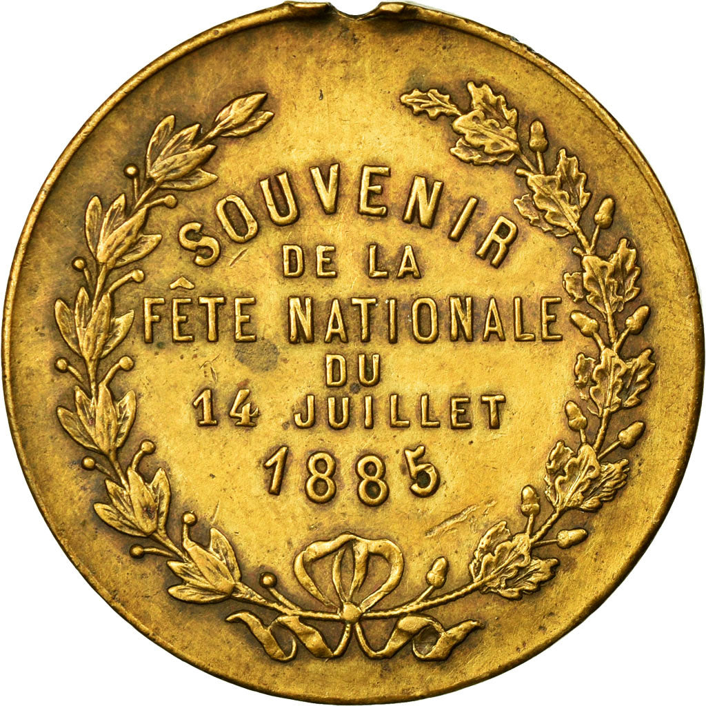 Francia, medaglia, Souvenir de la Fête Nationale du 14 Juillet, 1885, BB+