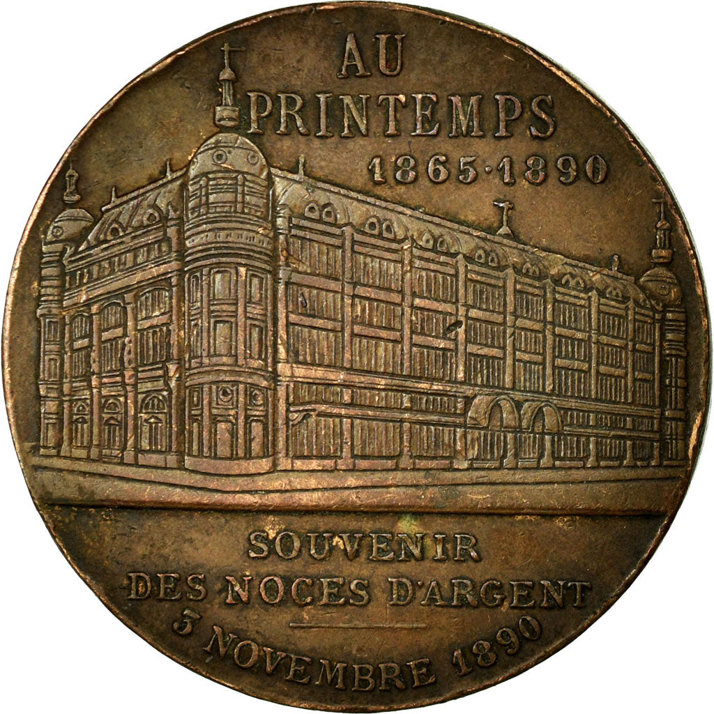 France, Jeton, Au Printemps, Jules Jaluzot, Paris, 1890, TTB, Bronze