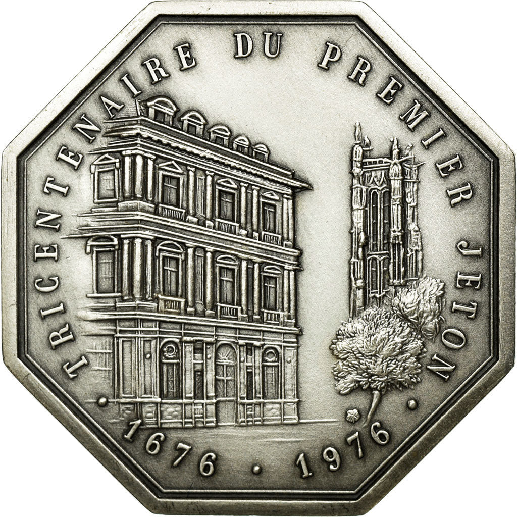 Francia, Token, Compagnie des Notaires de Paris, 1976, SPL, Argento