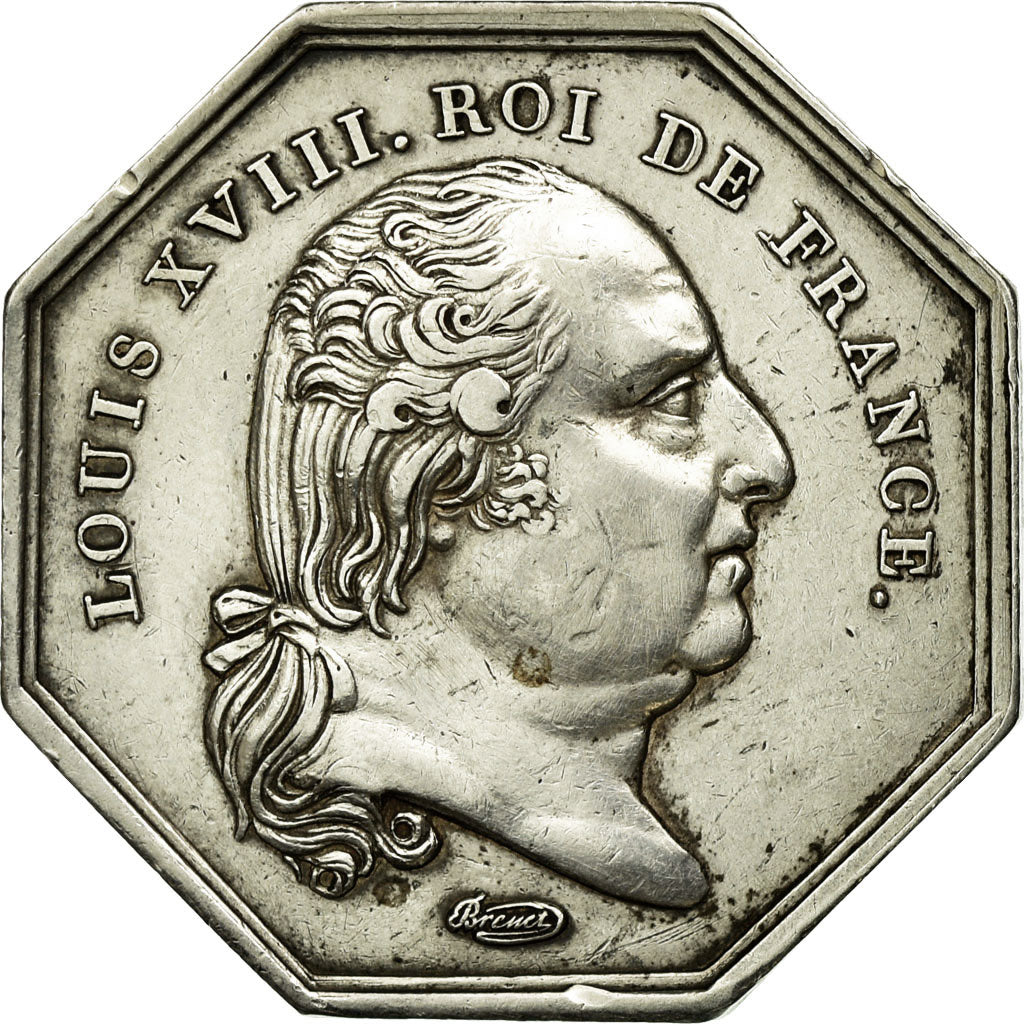 France, Jeton, Louis XVIII, Notaires de l'Arrondissement de Laon, 1816, Argent