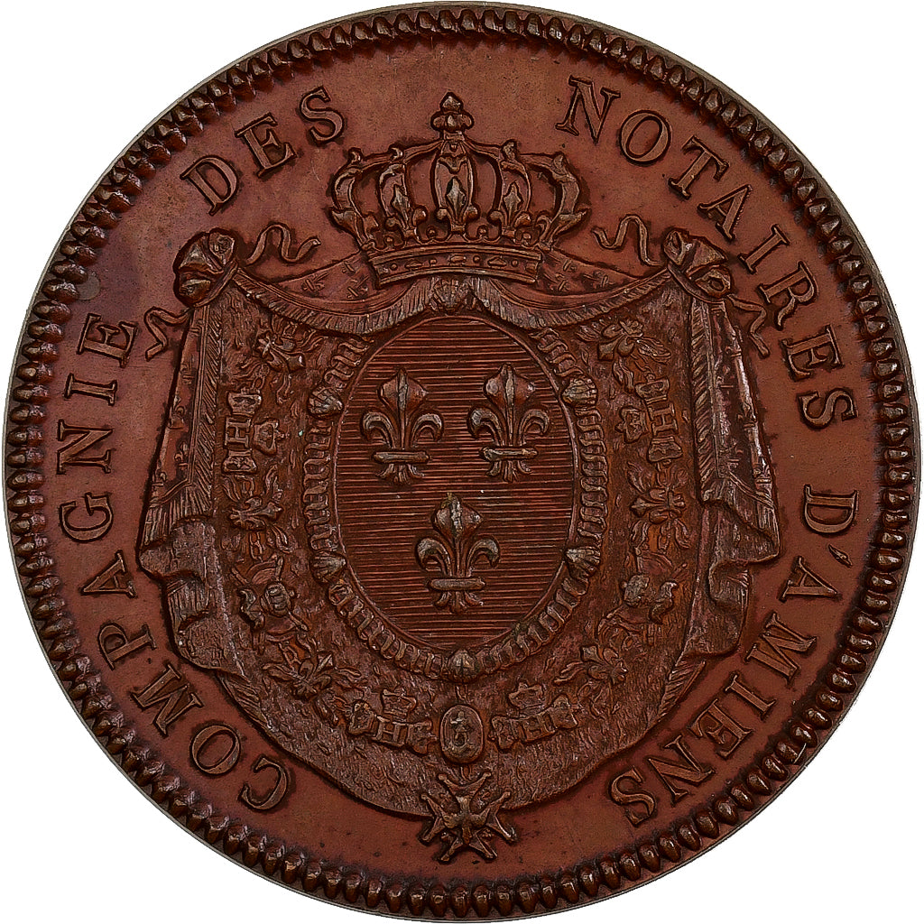 Frankrijk, Token, Notaires de l'Arrondissement d'Amiens, 1816, Koper, Gatteaux