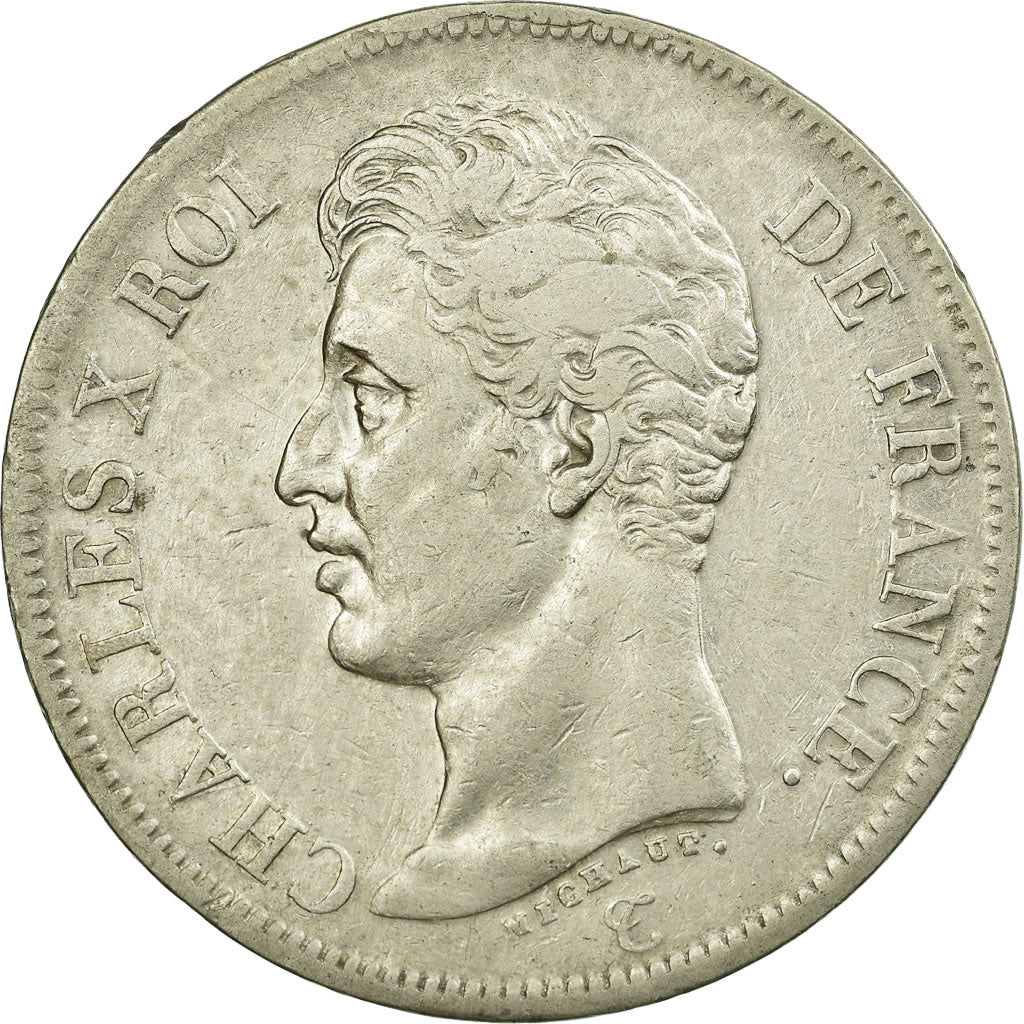 Coin, France, Charles X, 5 Francs, 1826, Limoges, EF(40-45), Silver, KM:720.6