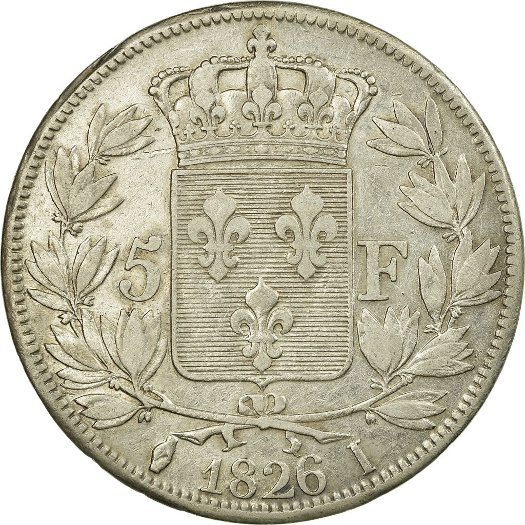 Coin, France, Charles X, 5 Francs, 1826, Limoges, EF(40-45), Silver, KM:720.6
