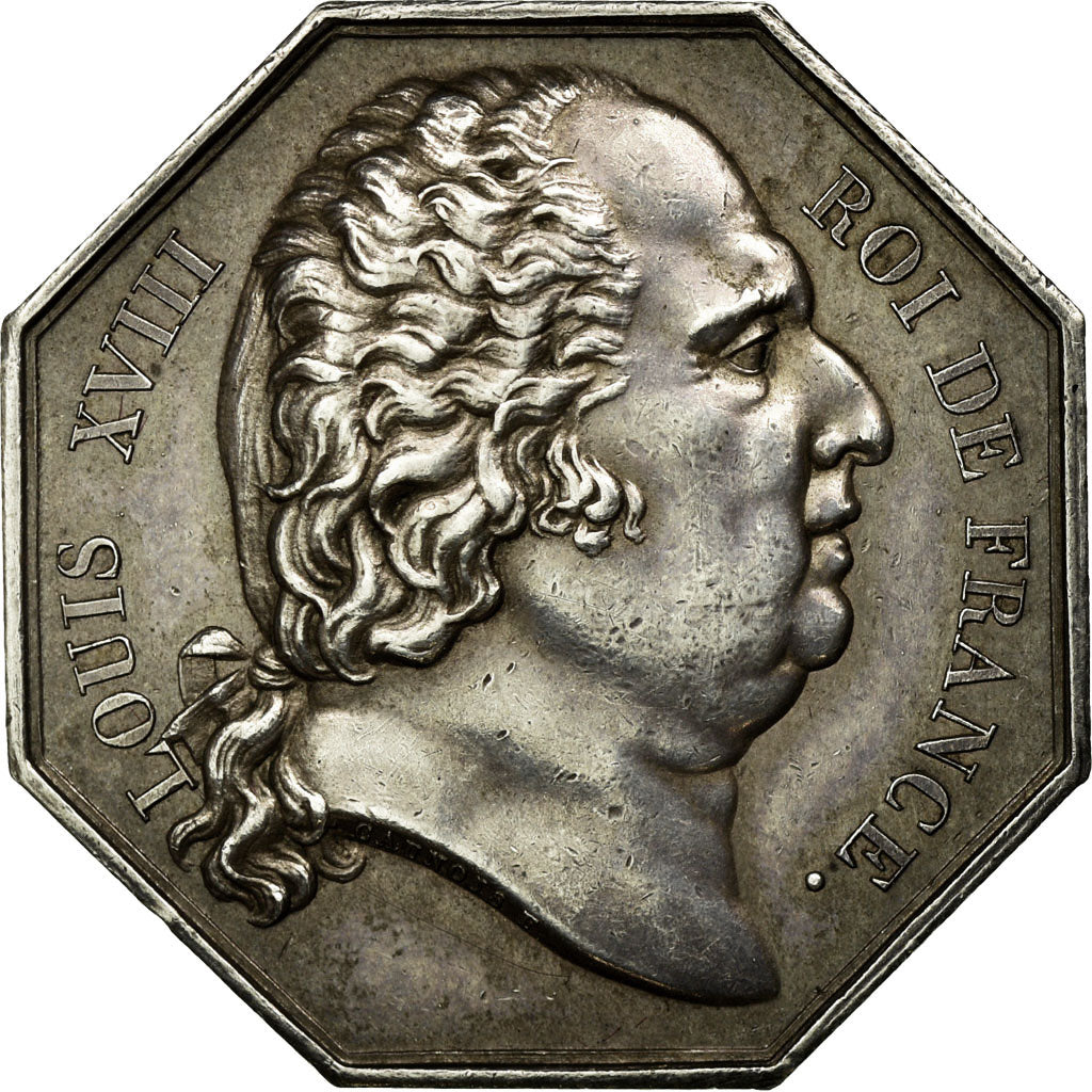 Francia, Token, Louis XVIII, Notaires de l'Arrondissement de Beauvais, Oise
