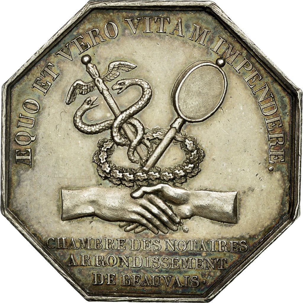 Francia, Token, Louis XVIII, Notaires de l'Arrondissement de Beauvais, Oise
