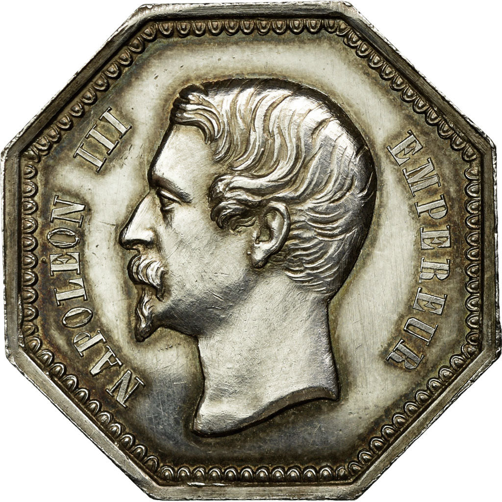 France, Jeton, Napoléon III, Notaires de l'Arrondissement de Bourges, Argent