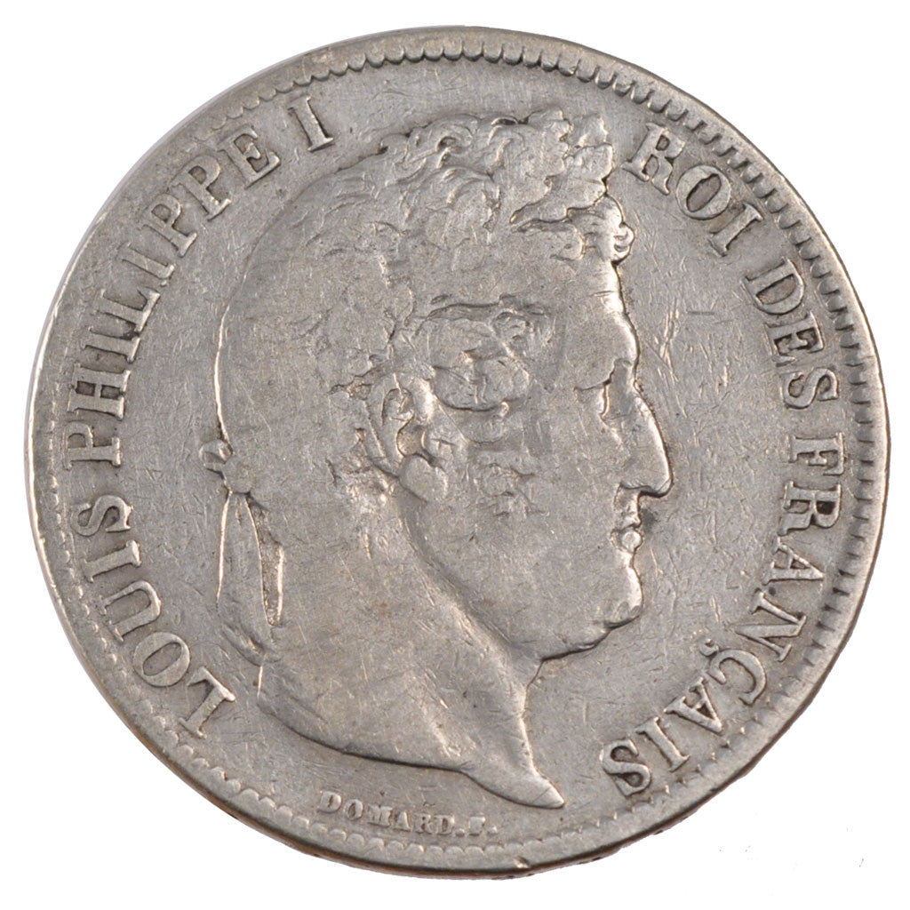 Coin, France, Louis-Philippe, 5 Francs, 1831, Toulouse, F(12-15), Silver