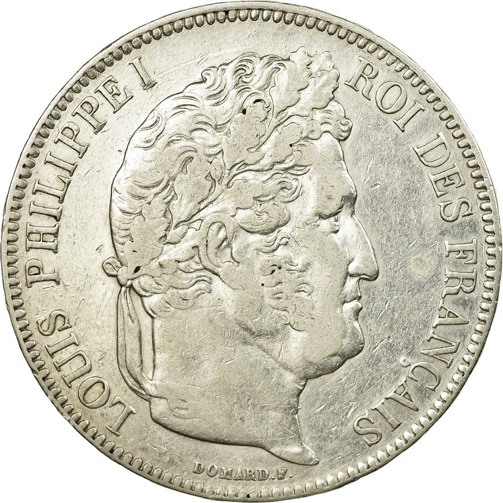 Coin, France, Louis-Philippe, 5 Francs, 1842, Bordeaux, AU(50-53), Silver