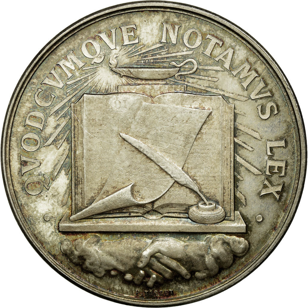 France, Token, Chambre des Notaires d'Arras, Tasset, MS(60-62), Silver