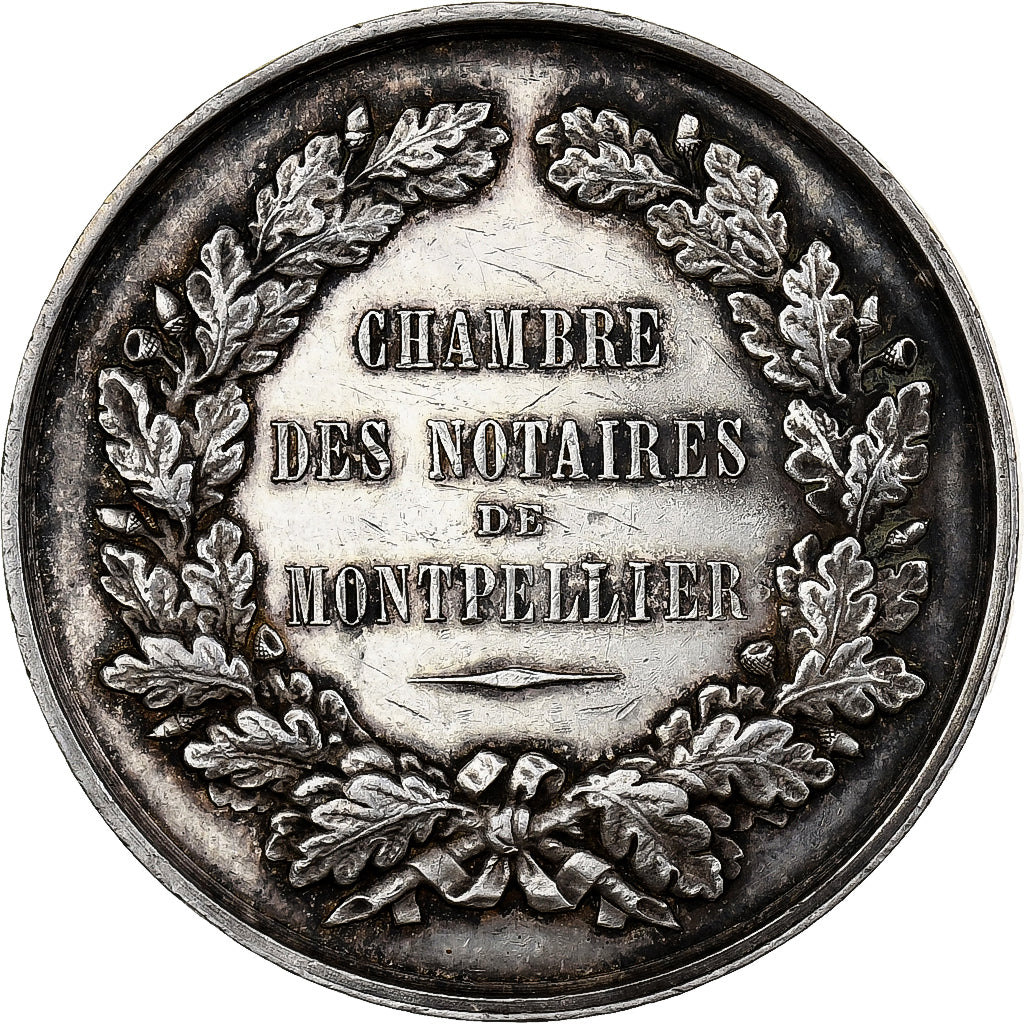 Francia, zeton, Notaires de l'Arrondissement de Montpellier, Plata, EBC