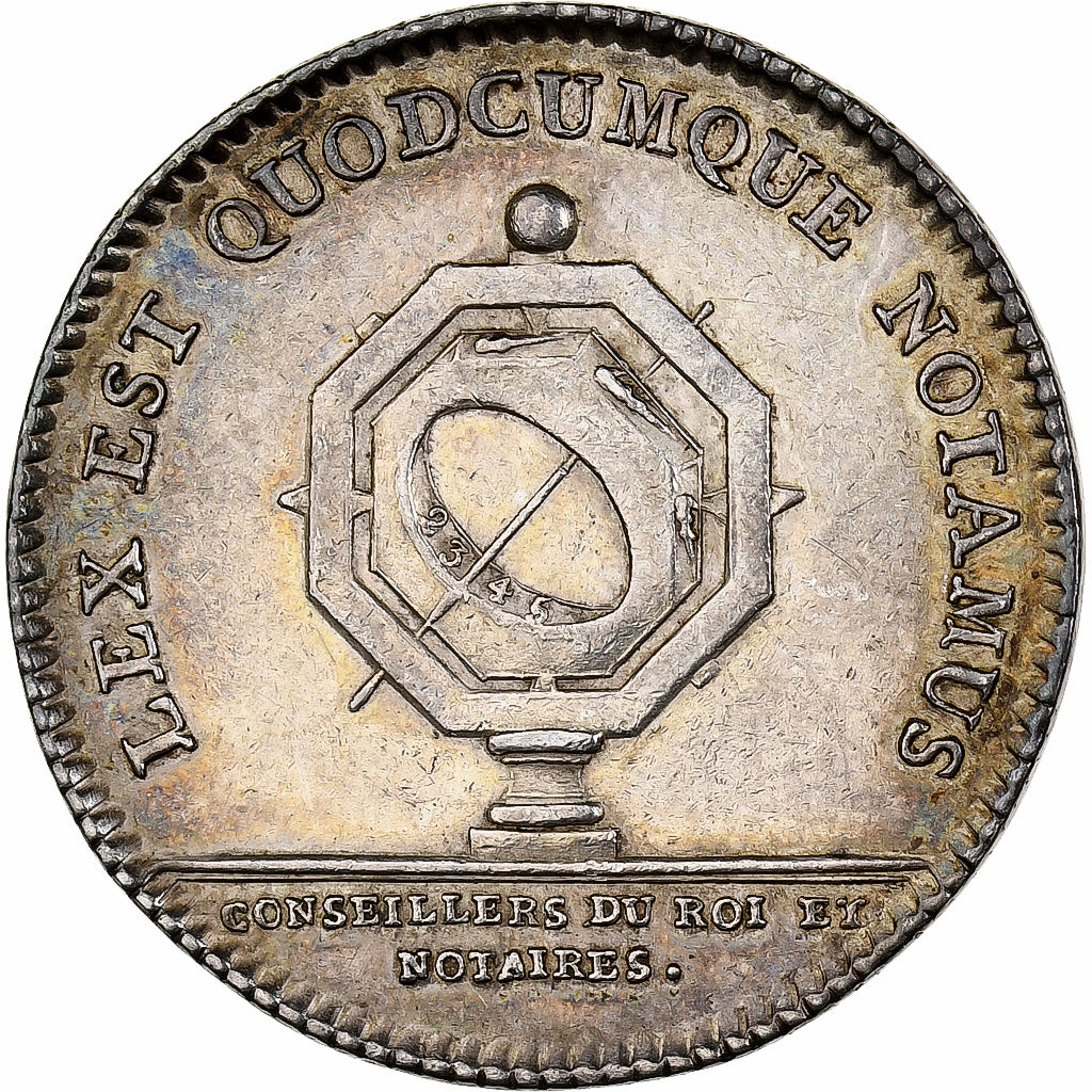 France, Token, Louis XVI, Conseillers du Roi et Notaires, Silver, Droz