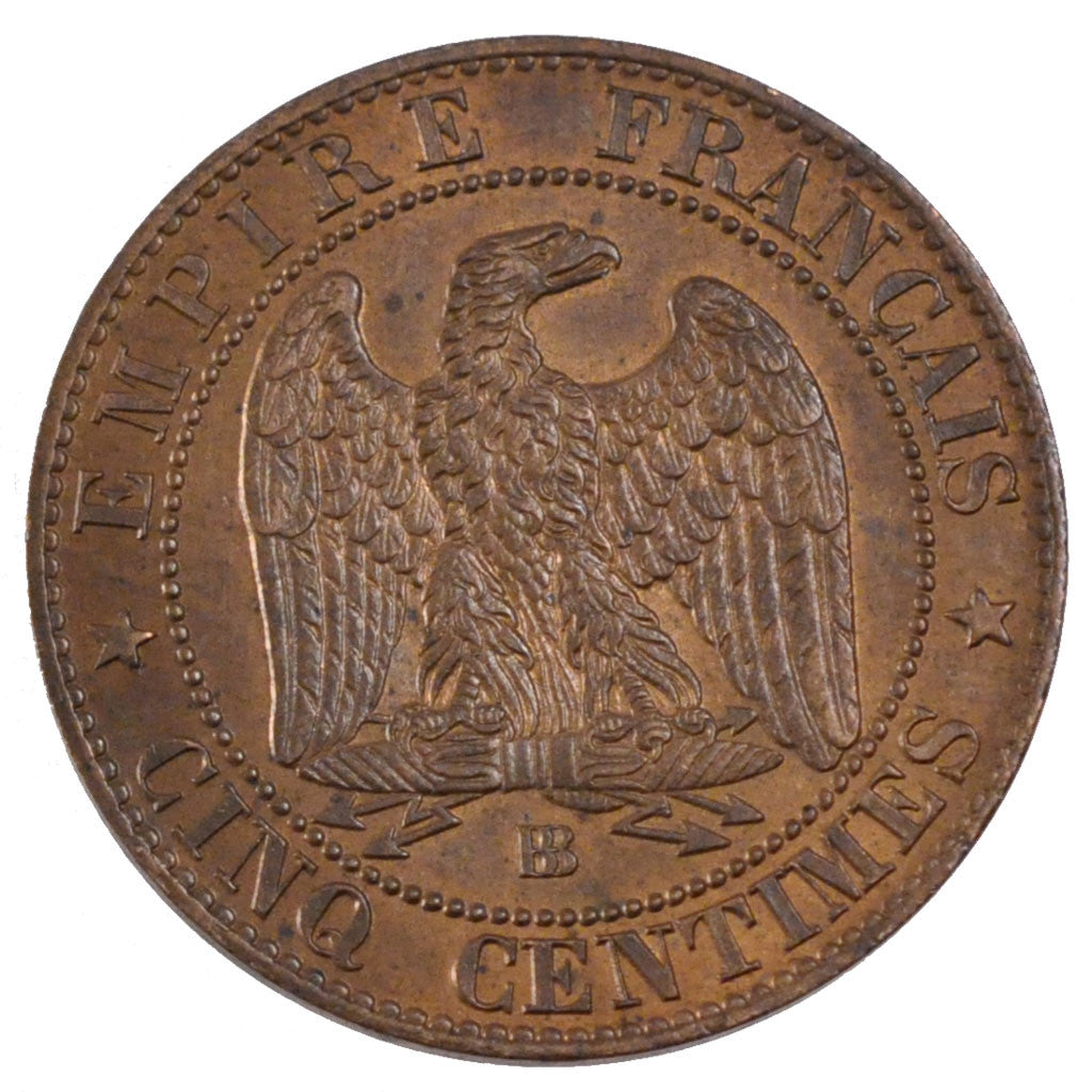 Moneta, Francia, Napoleon III, Napoléon III, 5 Centimes, 1861, Strasbourg, SPL