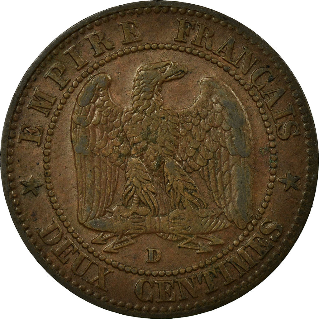 Coin, France, Napoleon III, Napoléon III, 2 Centimes, 1857, Lyon, EF(40-45)