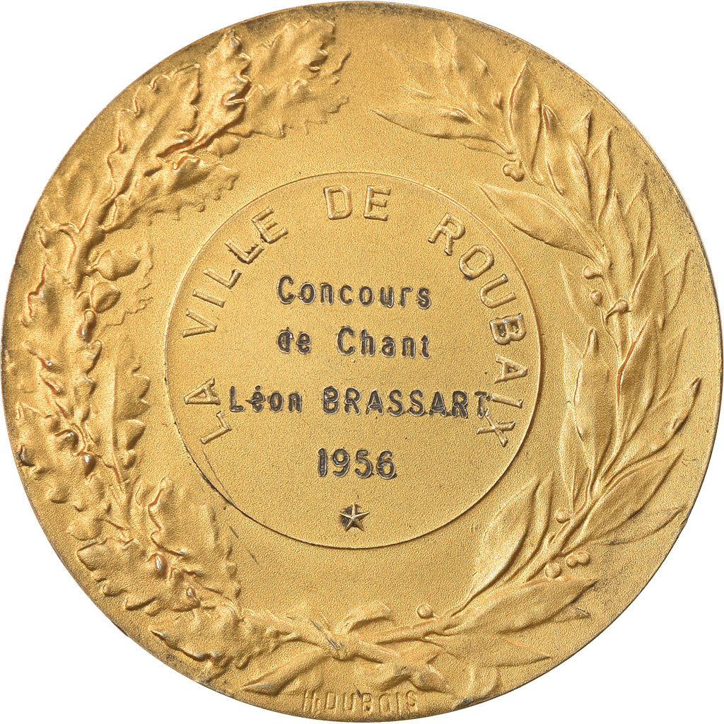França, Medal, Concours de Chant, Ville de Roubaix, 1956, Dubois.H, MS(60-62)
