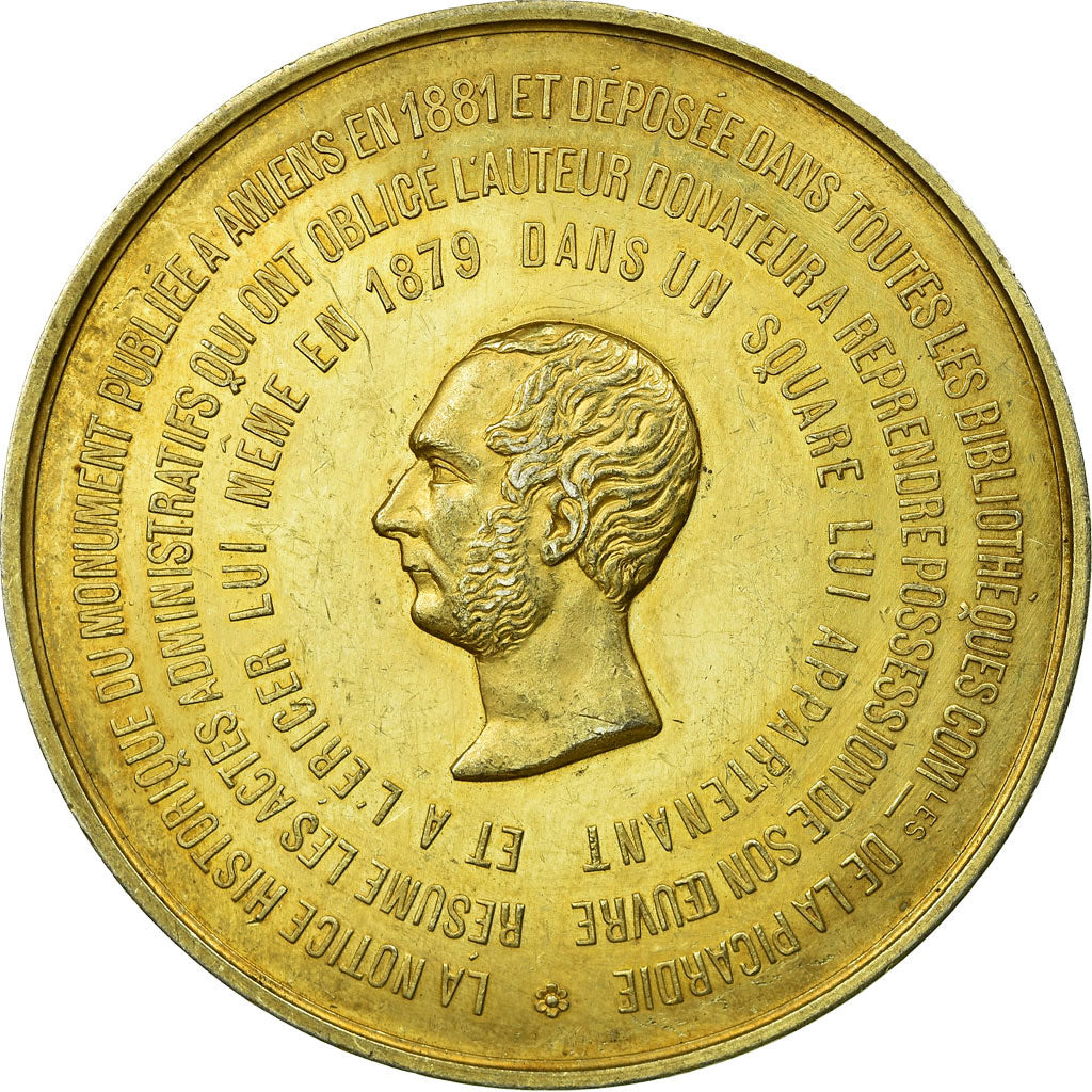 França, medalha, Littérature, Académie d'Amiens, Concours, 1883, Vermeil