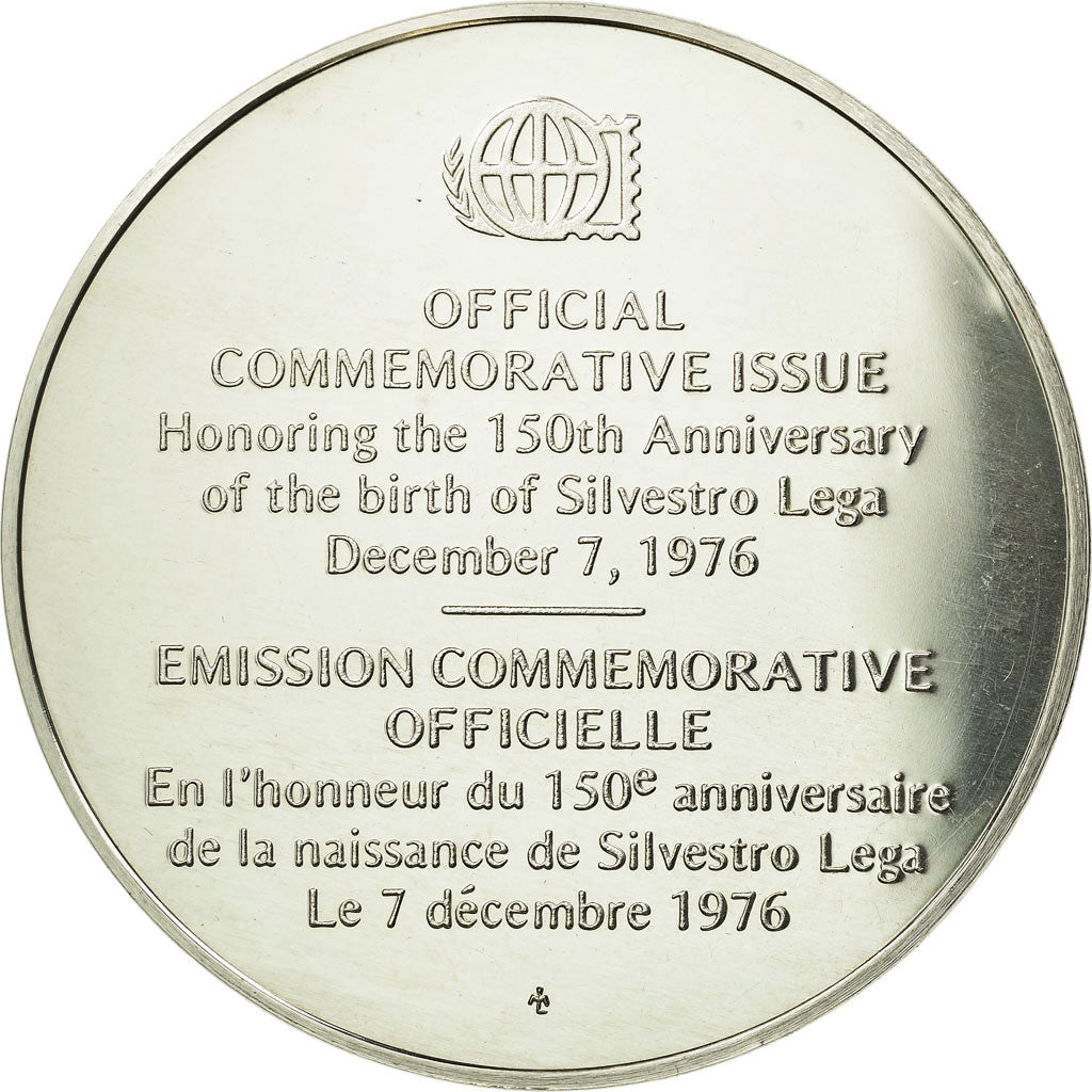 Włochy, Medal, Peinture,150ème Anniversaire de la Naissance de Silvestro Lega
