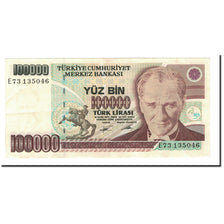 Banknote, Turkey, 100,000 Lira, 1991, KM:205, UNC(65-70)