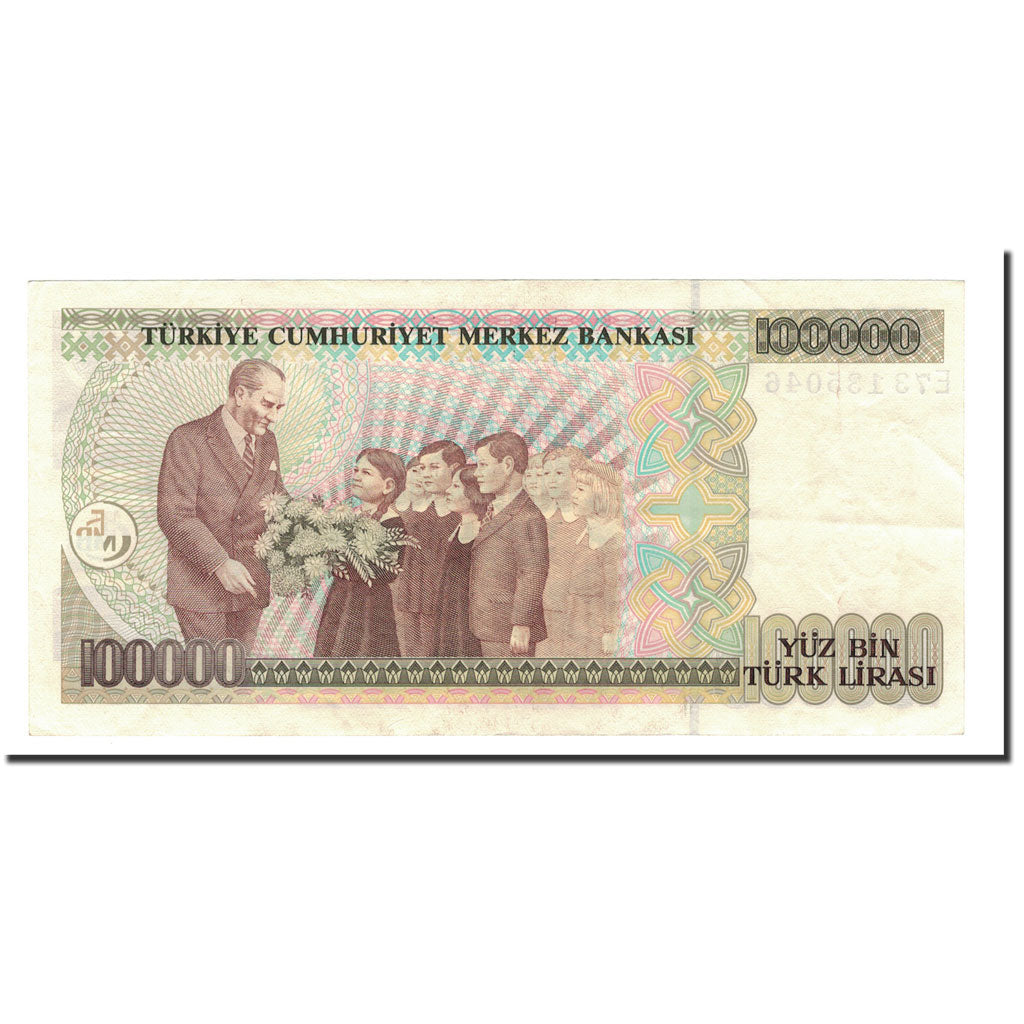Banknote, Turkey, 100,000 Lira, 1991, KM:205, UNC(65-70)