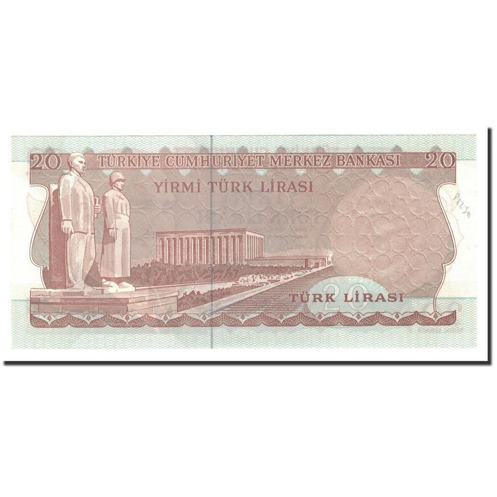 Banknot, Turcja, 20 Lira, 1970, KM:187a, UNC(65-70)